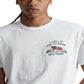 Camiseta Polo Ralph Lauren Masculina Classic Fit Flag Jersey Branca Tamanho X-G