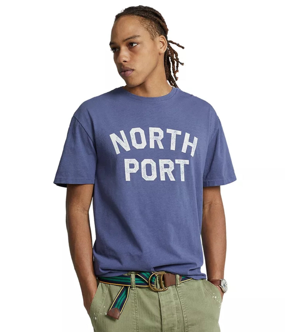 Camiseta Polo Ralph Lauren Classic Fit Jersey Graphic Azul Tamanho P