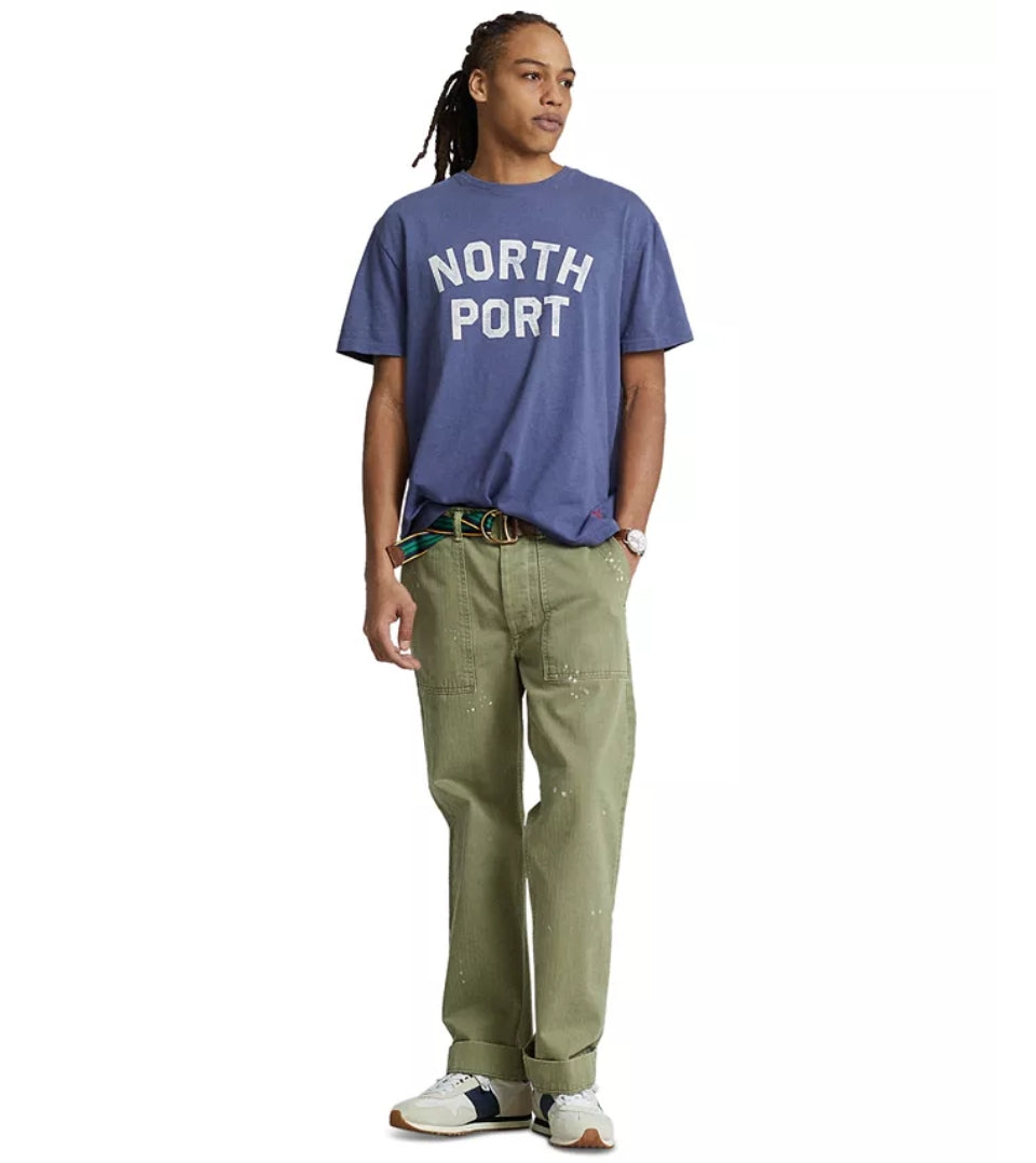 Camiseta Polo Ralph Lauren Classic Fit Jersey Graphic Azul Tamanho P
