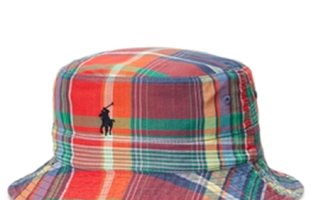 Chapéu Bucket Madras Reversível de Algodão Polo Ralph Lauren Masculino Tamanhos Sortidos Grande