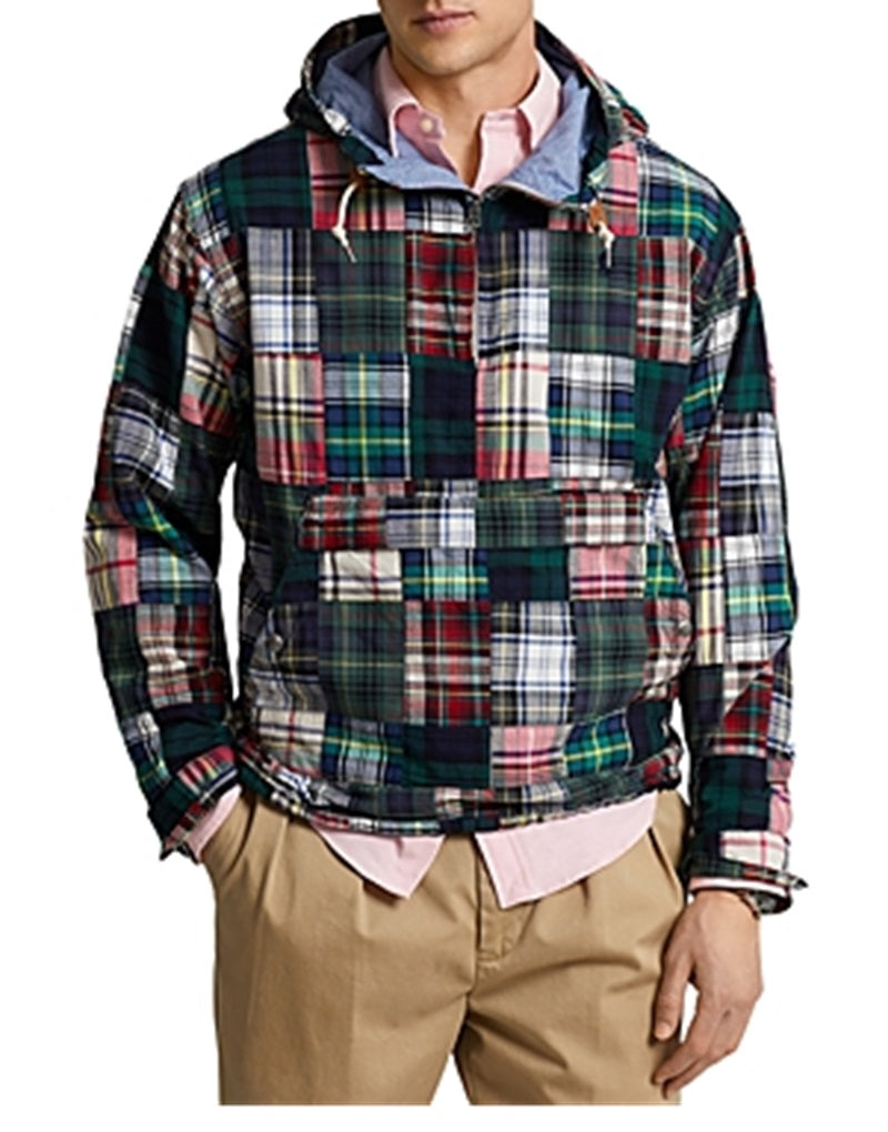 Jaqueta Ralph Lauren Masculina Patchwork Madras Verde Tamanho Médio