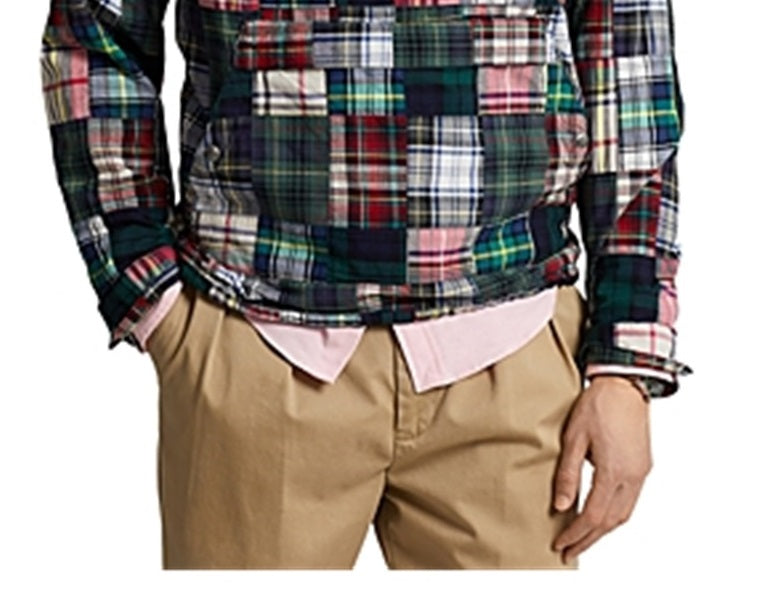 Jaqueta Ralph Lauren Masculina Patchwork Madras Verde Tamanho Médio