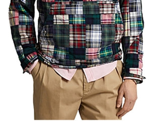 Jaqueta Ralph Lauren Masculina Patchwork Madras Verde Tamanho Médio