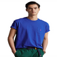 Camiseta Polo Ralph Lauren Masculina Classic Fit Jersey com Bolso Azul Tamanho P