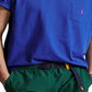 Camiseta Polo Ralph Lauren Masculina Classic Fit Jersey com Bolso Azul Tamanho P