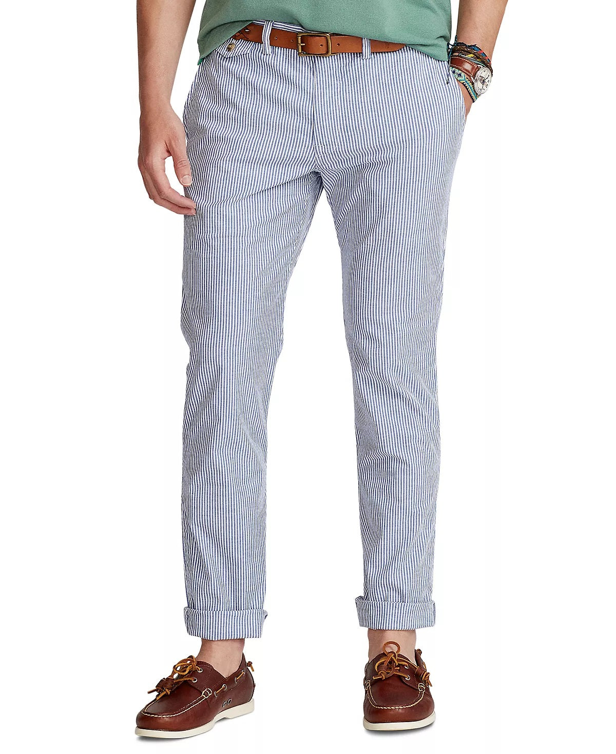 Calça Polo Prepster Slim Tapered Fit Masculina Polo Ralph Lauren Azul Tamanho 38X30