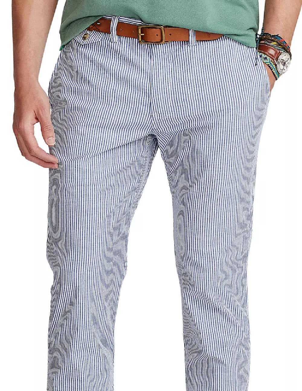 Calça Polo Prepster Slim Tapered Fit Masculina Polo Ralph Lauren Azul Tamanho 38X30