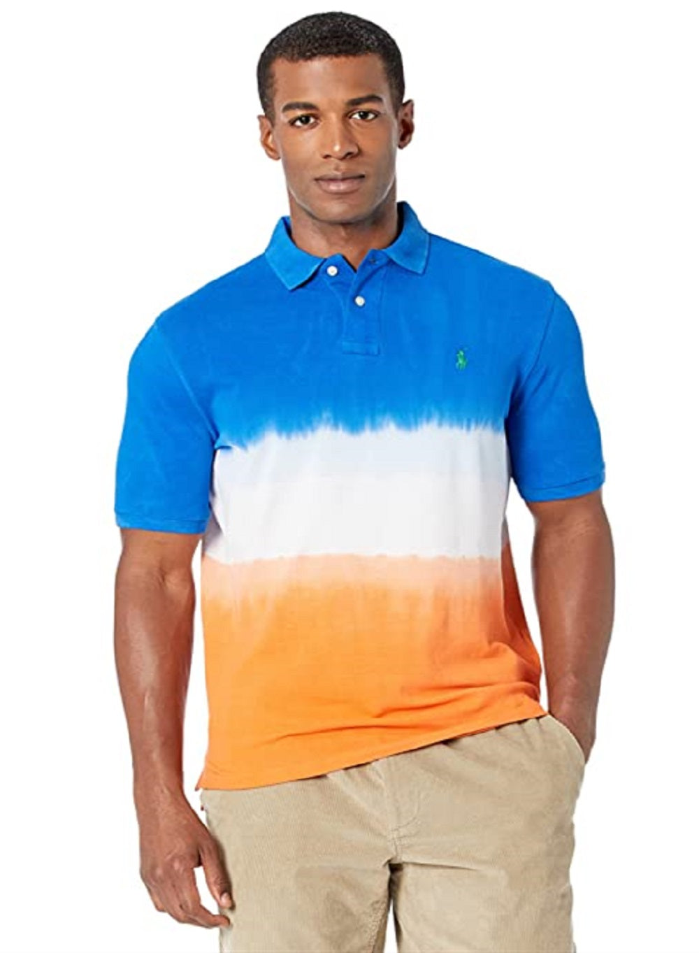 Camisa polo masculina Polo Ralph Lauren Classic Fit azul tamanho X-G