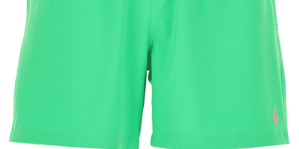 Calção de banho clássico masculino Polo Ralph Lauren verde tamanho grande