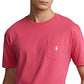 Camiseta Polo Ralph Lauren Masculina Classic-Fit com Bolso Rosa Choque Tamanho GG