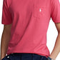 Camiseta Polo Ralph Lauren Masculina Classic-Fit com Bolso Rosa Choque Tamanho GG