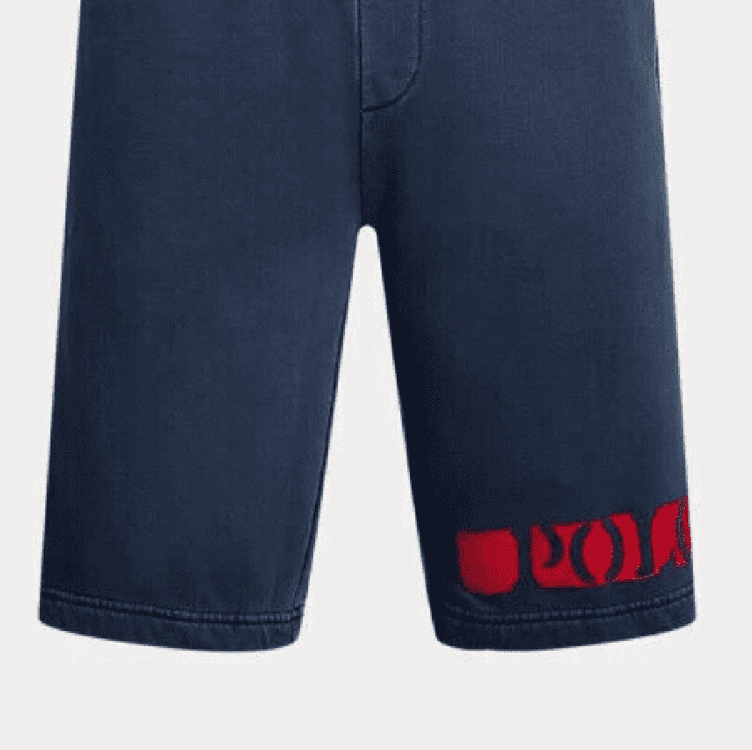 Shorts de lã com logotipo Polo Ralph Lauren masculino, azul, tamanho extragrande