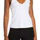 Além do Yoga, Take the Plunge Rib Tank em Redflower, tamanho grande, vermelho