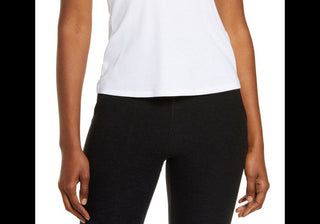 Além do Yoga, Take the Plunge Rib Tank em Redflower, tamanho grande, vermelho