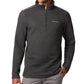 Moletom Columbia Great Hart Mountain III com zíper e meio zíper, tamanho médio, preto, masculino