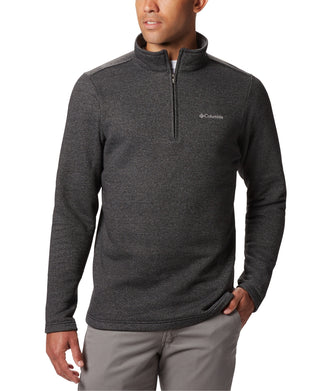 Moletom Columbia Great Hart Mountain III com zíper e meio zíper, tamanho médio, preto, masculino