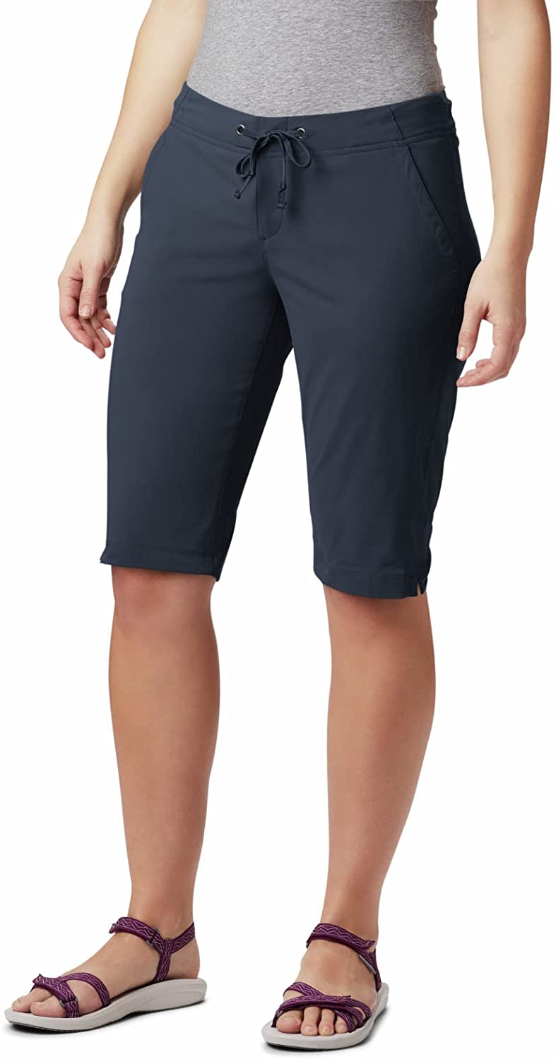 Columbia Shorts Longos Femininos Anytime Outdoor Azul Tamanho 18W