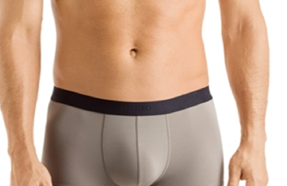 Cueca Boxer Masculina Hanro Micro Touch Cinza Tamanho P