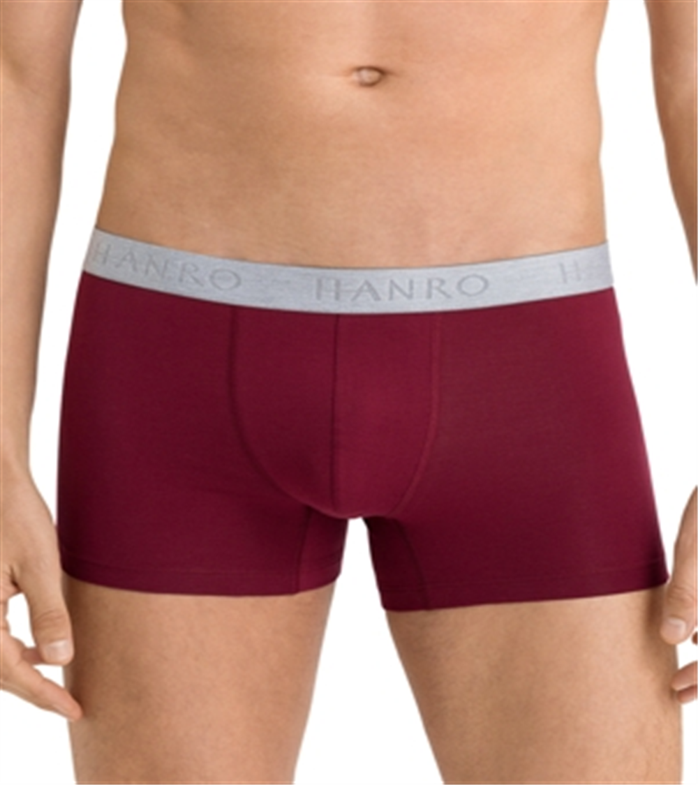 Cuecas boxer Hanro Essentials Cotton Stretch para homem, pacote com 2, tamanho grande, vermelho