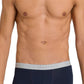 Pacote com 2 cuecas boxer Hanro Cotton Essentials masculinas, azul, tamanho pequeno