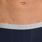Pacote com 2 cuecas boxer Hanro Cotton Essentials masculinas, azul, tamanho médio