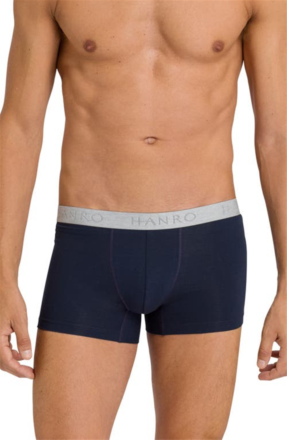 Pacote com 2 cuecas boxer Hanro Cotton Essentials masculinas, azul, tamanho extragrande