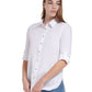 Túnica Calvin Klein Feminina com Botões e Manga Longa, Branca, Tamanho P