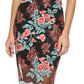 Vestido justo feminino GUESS em malha bordada, preto, tamanho 0