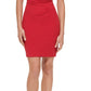 Vestido justo feminino GUESS Scuba Crepe com decote coração, vermelho, tamanho 10