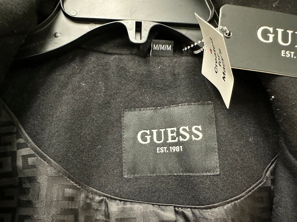 Casaco Guss Feminino Assimétrico com Zíper Azul Tamanho Médio