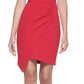 Vestido assimétrico com decote em V feminino GUESS, vermelho, tamanho 8