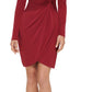 Vestido de malha GUESS feminino com frente torcida, vermelho, tamanho 4