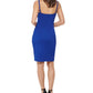 Vestido justo com babados Rayn da GUESS para mulheres, azul, tamanho 4
