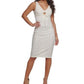 Vestido justo sem mangas com renda geométrica GUESS feminino, branco, tamanho 10