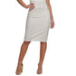 Vestido justo sem mangas com renda geométrica GUESS feminino, branco, tamanho 10