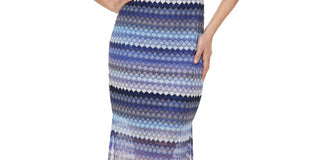 GUESS Women's Crochet Lace Halter Maxi Dress Blue Size 12