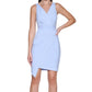 Vestido assimétrico com decote em V feminino GUESS azul tamanho 14