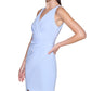 Vestido assimétrico com decote em V feminino GUESS azul tamanho 12