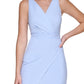 Vestido assimétrico com decote em V feminino GUESS, azul, tamanho 8