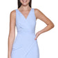 Vestido assimétrico com decote em V feminino GUESS, azul, tamanho 6