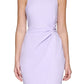 Vestido justo de crepe GUESS com frente torcida e bainha em crepe, roxo, tamanho médio