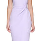 Vestido justo de crepe GUESS com frente torcida e bainha em crepe, roxo, tamanho médio