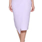 Vestido justo de crepe GUESS feminino com frente torcida e bainha roxa, tamanho X-S