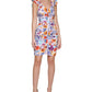 Vestido feminino GUESS com estampa floral e babados, roxo, tamanho 2