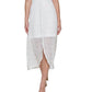 Vestido midi de renda feminino GUESS, branco, tamanho 8