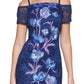 Vestido justo floral bordado GUESS feminino azul tamanho 8