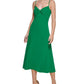 Vestido midi feminino GUESS com nó frontal, verde, tamanho 8