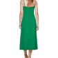 Vestido midi feminino GUESS com nó frontal, verde, tamanho 8