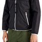 Jaqueta de chuva com capuz masculina GUESS, preta, tamanho pequeno