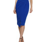 Vestido justo de crepe GUESS feminino com frente torcida e bainha azul tamanho X-S